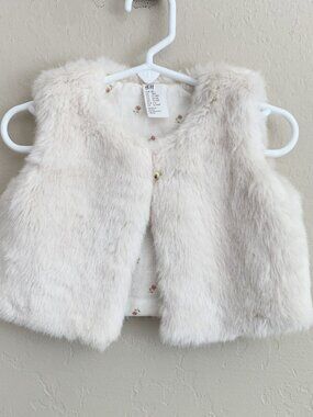 H&M Faux Fur Vest • 18 Months